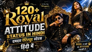 Royal Attitude Status in Hindi